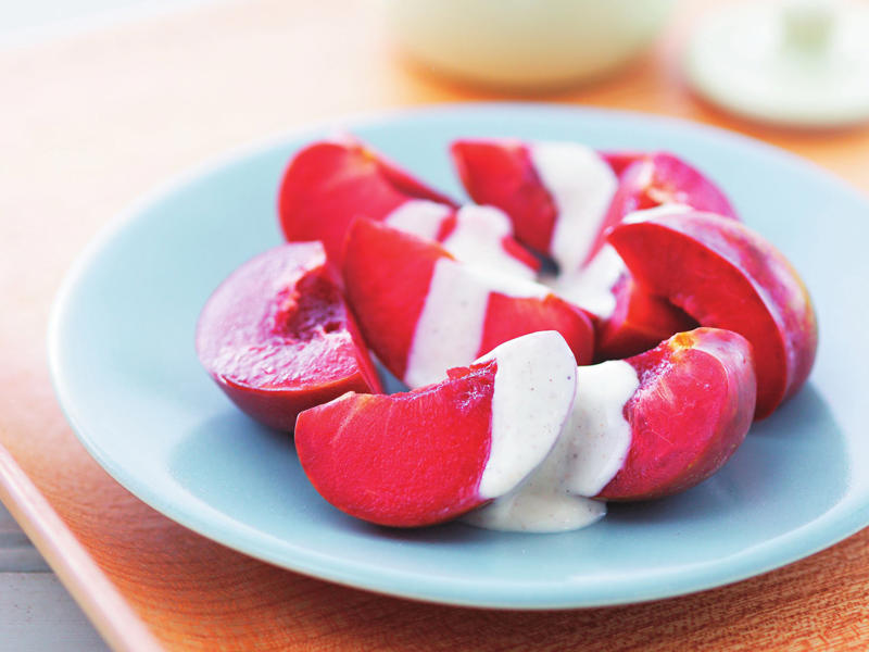 Flourless almond, plum and orange blossom loaf , New York plum cheesecake , Spiced plum cake , Plum and lemon polenta cake , Plum & mascarpone tart , Plum crumbles , Grilled plums with meringues and orange cream , Plum and almond slice , Almond and plum crescents , Steamed plum pudding , Pear and plum amaretti crumble , Sago plum puddings with orange cream , Spiced plums with yogurt , Blood plums with honey and cardamom yoghurt , Spiced plum and port jam , Macerated plums with coconut sorbet , Plum turnovers , Plum and cinnamon cake , Plum and almond upside-down cake , Hazelnut, plum and sour cherry cake , Plum and apricot chocolate crumble , Plum, hazelnut & ginger gluten-free galette , Three-ingredient plum tart , Spiced plum and apple crumble , Sago plum pudding , Dark plum jam