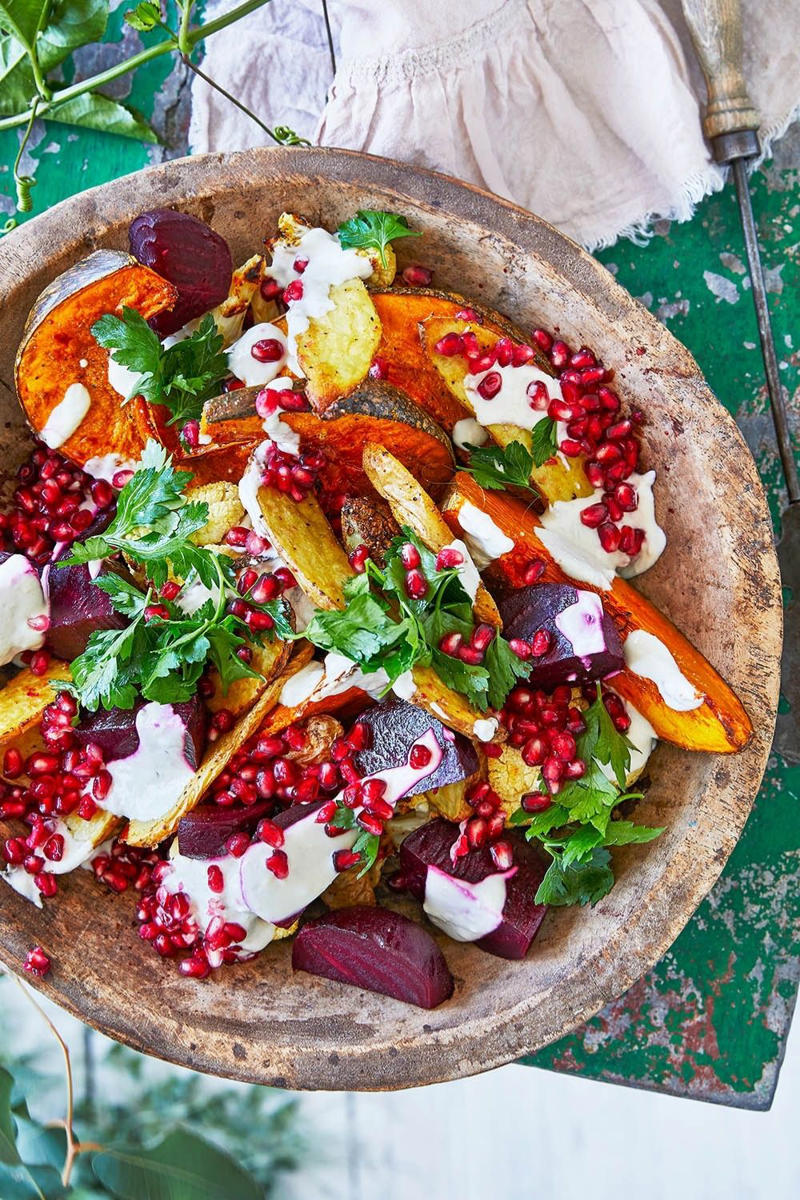 100 healthy dinner recipes your family will love, Eggplant pillows (Cuscini di melanzane) , Ginger fish stir fry , Grilled salmon and cos salad , Kale falafel salad with toasted pine nuts and hummus