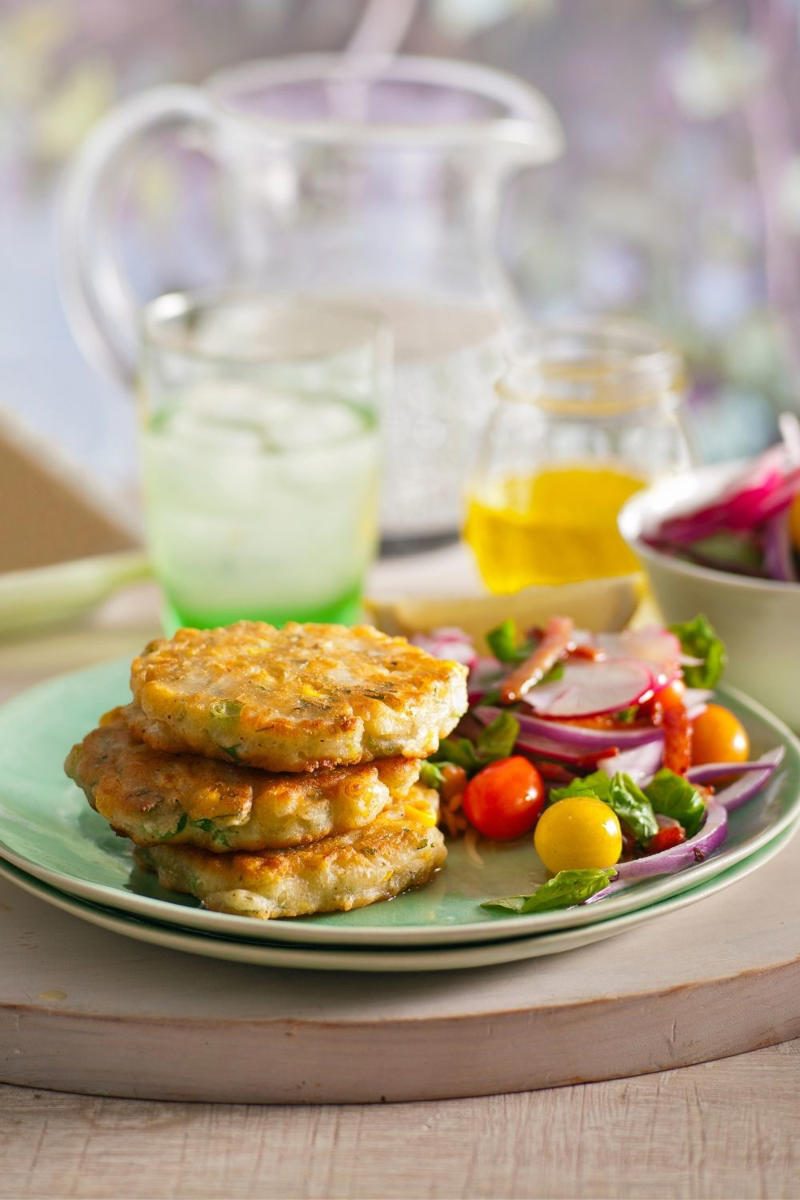 100 healthy dinner recipes your family will love, Eggplant pillows (Cuscini di melanzane) , Ginger fish stir fry , Grilled salmon and cos salad , Kale falafel salad with toasted pine nuts and hummus