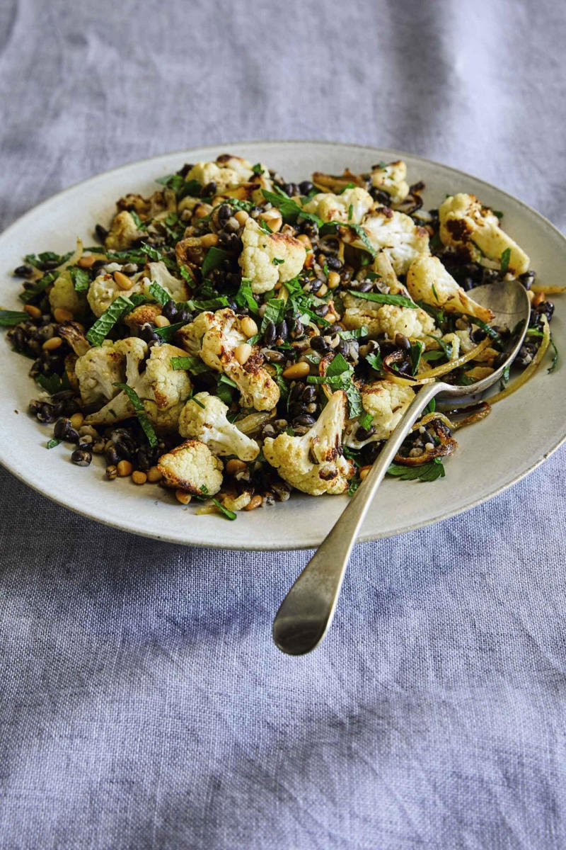 100 healthy dinner recipes your family will love, Eggplant pillows (Cuscini di melanzane) , Ginger fish stir fry , Grilled salmon and cos salad , Kale falafel salad with toasted pine nuts and hummus