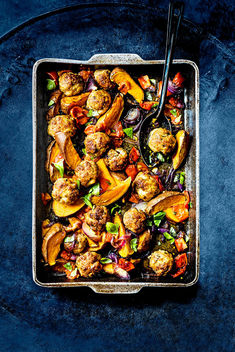 100 healthy dinner recipes your family will love, Eggplant pillows (Cuscini di melanzane) , Ginger fish stir fry , Grilled salmon and cos salad , Kale falafel salad with toasted pine nuts and hummus
