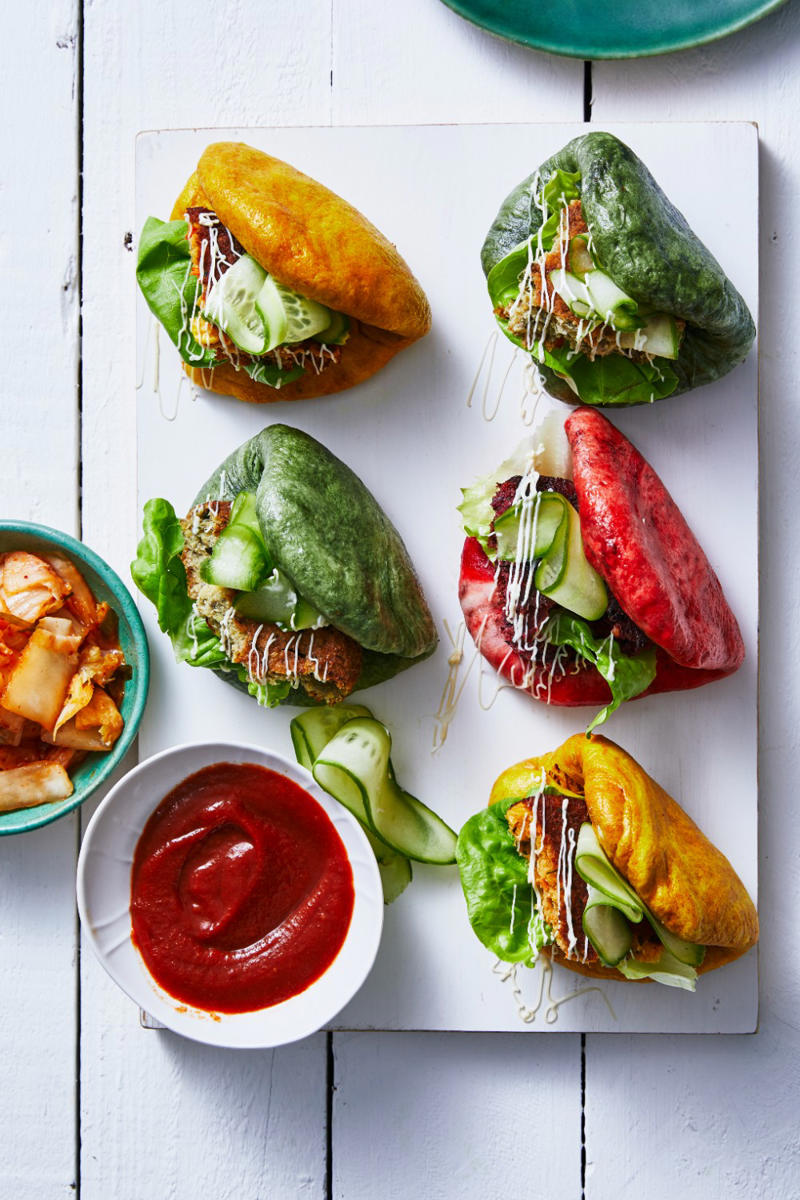 100 healthy dinner recipes your family will love, Eggplant pillows (Cuscini di melanzane) , Ginger fish stir fry , Grilled salmon and cos salad , Kale falafel salad with toasted pine nuts and hummus