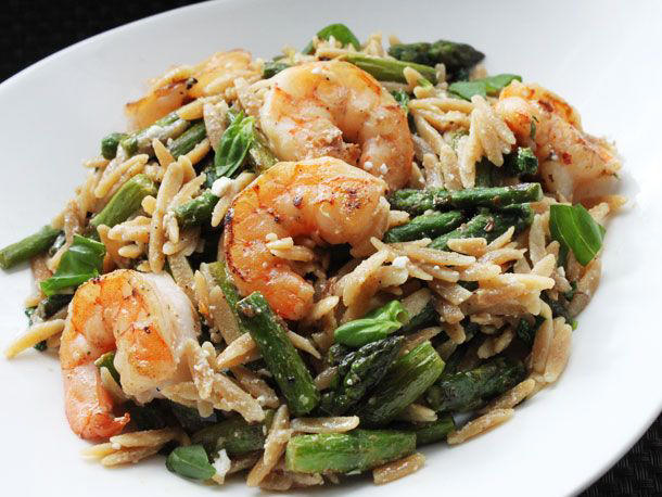 Stir-Fried Garlic and Sriracha Shrimp Recipe, Quick Broiled Shrimp With Harissa and Beer Recipe, Skillet Shrimp with Orzo, Feta and Asparagus Recipe, Goong Pad Nam Prik Pao (Thai Stir-Fried Shrimp With Chile Jam), Tacos de Camarones al Mojo de Ajo (Sautéed Shrimp Tacos) Recipe, Italian Seafood-Salad Pasta Salad With Vietnamese Noodles, Ebi no Chiri-Sōsu (Japanese Shrimp in Chile Sauce) Recipe