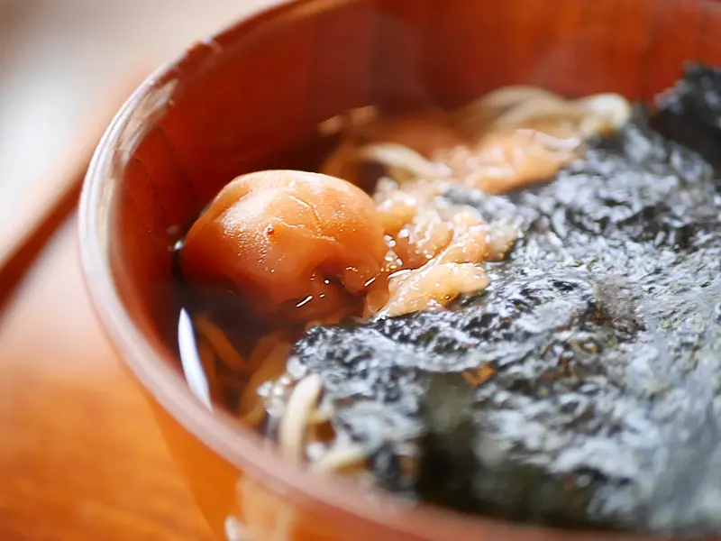 最高の喉ごしを生む、均一なそば切りのこだわり, 追求された香りと調和。有明海苔と白梅の出会い, 出汁の旨味が染みわたる「野菜の煮びたし」, 温もりに満たされるひとときを