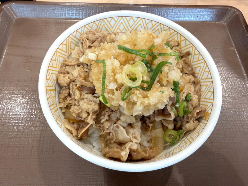 ・アレンジ系牛丼時代, ・鉄板の鬼おろし, ・3種類を食べ比べ, ・味はほぼほぼ同じ, ・値段は100円違う