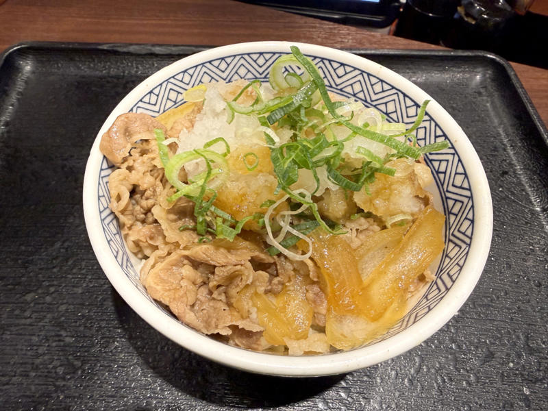 ・アレンジ系牛丼時代, ・鉄板の鬼おろし, ・3種類を食べ比べ, ・味はほぼほぼ同じ, ・値段は100円違う