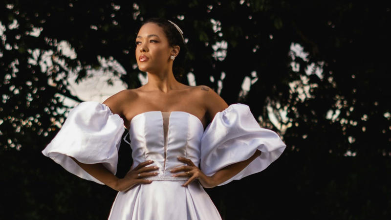 8. Statement Sleeves 1. Short and Chic, 2. Bridal Jumpsuit, 3. Two-Piece Set, 4. Colored Gown, 5. Black Bridal Look, 6. Cape Moment, 7. Detachable Overskirt, 8. Statement Sleeves, 9. High Neckline, 10. Deep V Drama, 11. Open-Back Stunner, 12. Sheer Illusion Details, 13. Corset Bodice, 14. Slip Dress, 15. Feather Accents, 16. Metallic Shine, 17. Floral 3D Appliqué, 18. Opt For The Tux, 19. Dramatic Train, 20. Vintage-Inspired Twist