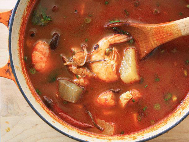Spicy Korean Seafood Soup, Soondubu Jjigae (Korean Soft Tofu Stew), Doenjang Jjigae (Korean Fermented Bean Paste Stew), Miyeok-Guk (Korean Seaweed and Brisket Soup), Homemade Shin Cup-Style Spicy Korean Ramyun Beef Noodle Soup, Dak Juk (Korean Chicken and Rice Porridge), Hobak Beombeok (Korean Squash, Sweet Potato, and Bean Porridge), Baechu Kimchi (Napa Cabbage Kimchi), Tteokbokki (Korean Rice Cakes), Korean Corn Cheese