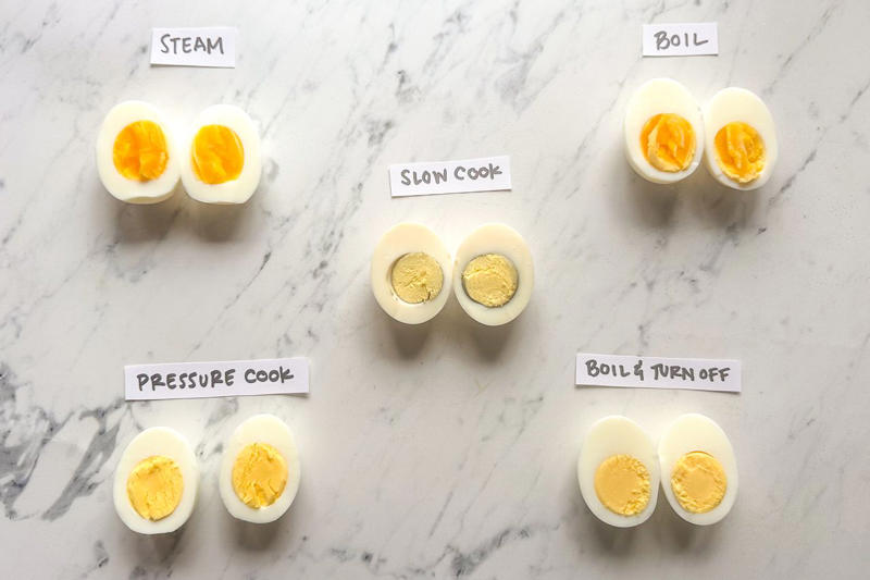 How I Tested These 5 Hard Boiled Egg Methods, Method 1: Slow Cook, Method 2: Pressure Cook, Method 3: Boil, Then Remove From the Heat, Method 4: Boil , Method 5: Steam
