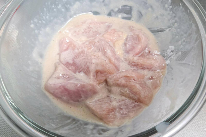 ■鶏むね肉を牛乳で揉む「手タンブリング」, ■手タンブリングしてそのままから揚げに, ■あまりのジューシーさに驚き, ■レンチンでもしっとり調理