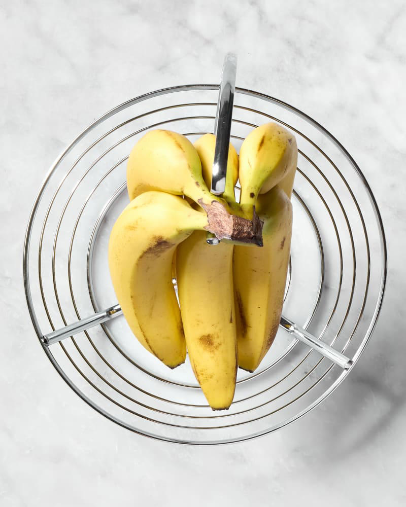 So, What Is the Best Way to Store Bananas?, A Few Notes on Methodology, Banana Storing Method: In the Freezer, Banana Storing Method: In the Fridge, Banana Storing Method: On the Counter, Banana Storing Method: On a Hook, Banana Storing Method: Stems Wrapped with Plastic Wrap, Banana Storing Method: In a Plastic Produce Bag, Banana Storing Method: Stems Wrapped with Foil, Overall Key Takeaways, The Perfect Soft Boiled Egg, Further Reading