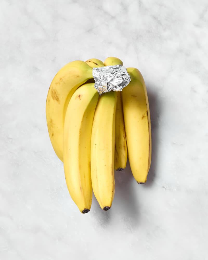 So, What Is the Best Way to Store Bananas?, A Few Notes on Methodology, Banana Storing Method: In the Freezer, Banana Storing Method: In the Fridge, Banana Storing Method: On the Counter, Banana Storing Method: On a Hook, Banana Storing Method: Stems Wrapped with Plastic Wrap, Banana Storing Method: In a Plastic Produce Bag, Banana Storing Method: Stems Wrapped with Foil, Overall Key Takeaways, The Perfect Soft Boiled Egg, Further Reading