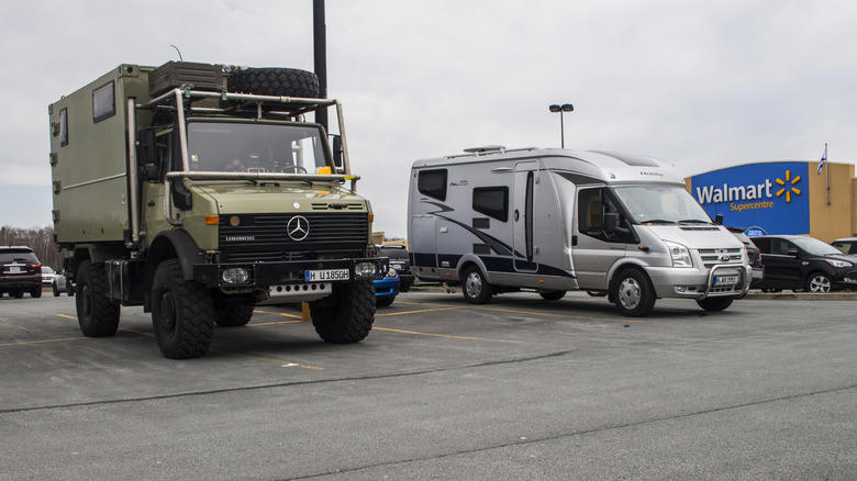 Cracker Barrel parking lots, Bureau of Land Management land and national forests, Truck stops, Church parking lots, Superstore and chain business parking lots