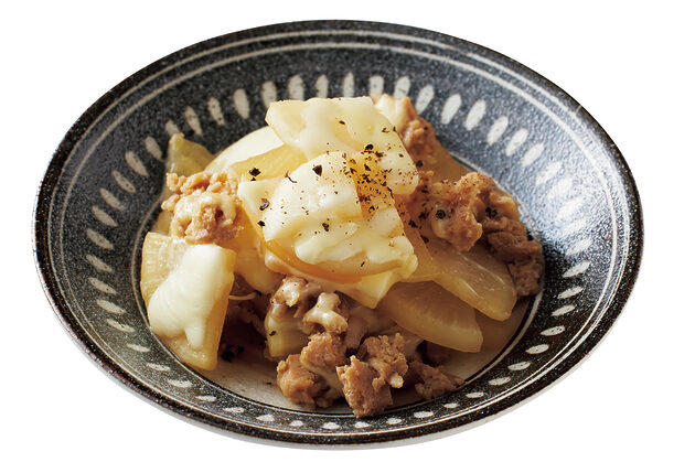 ほぐし具合で食感も変わる＜ひき肉＞を使った副菜, 合びき肉とブロッコリーのトマトスープ, ひき肉とにんじんの梅バター蒸し, 肉みそとキャベツのサラダ, ひき肉と白菜の甘辛そぼろ煮, ひき肉とれんこんのスパイシーソースきんぴら, ひき肉と大根のペッパーチーズ蒸し