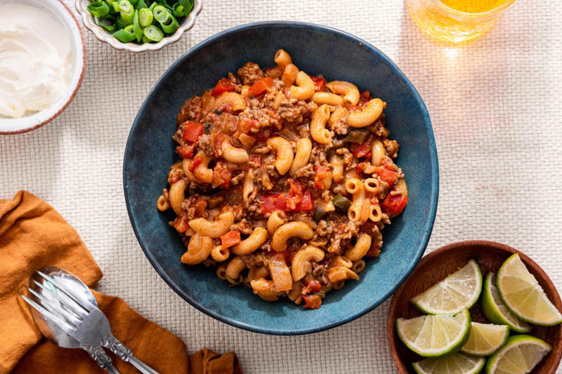 Chicken Marengo, Sheet Pan Pierogi With Sausage, Sheet Pan Biftekia with Lemony Potato Wedges, One-Pan Baked Penne alla Vodka, One-Pot Spiced Lentils, One-Pot Taco Pasta, One Pot Chicken and Orzo, One-Pot Chicken and Rice, One-Pot Sausage and Orzo, One-Pan Tortellini Bake, Maple Glazed Chicken and Squash, Sheet Pan Fried Rice, Easy Chicken Fricassee, Sheet Pan Sausage, Peppers, and Onions, Chicken Vesuvio, Unstuffed Peppers, Sheet Pan Chicken and Broccoli, One-Pot Stovetop Mac and Cheese, Honey Roasted Chicken Thighs with Potatoes, Apples, and Shallots, Sheet Pan Mini Meatloaves with Crispy Broccoli and Mustard Glazed Potatoes