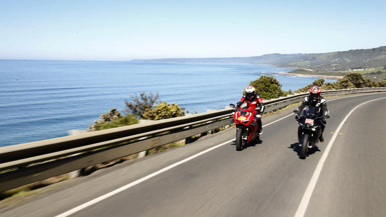 Pacific Coast Highway (California, USA), Scottish Highlands (Scotland), Sturgis Motorcycle Rally (South Dakota, USA), Amalfi Coast (Italy), Transfagarasan Highway (Romania), Ruta Cuarenta (Argentina), Great Ocean Road (Australia), Cabot Trail (Nova Scotia, Canada)