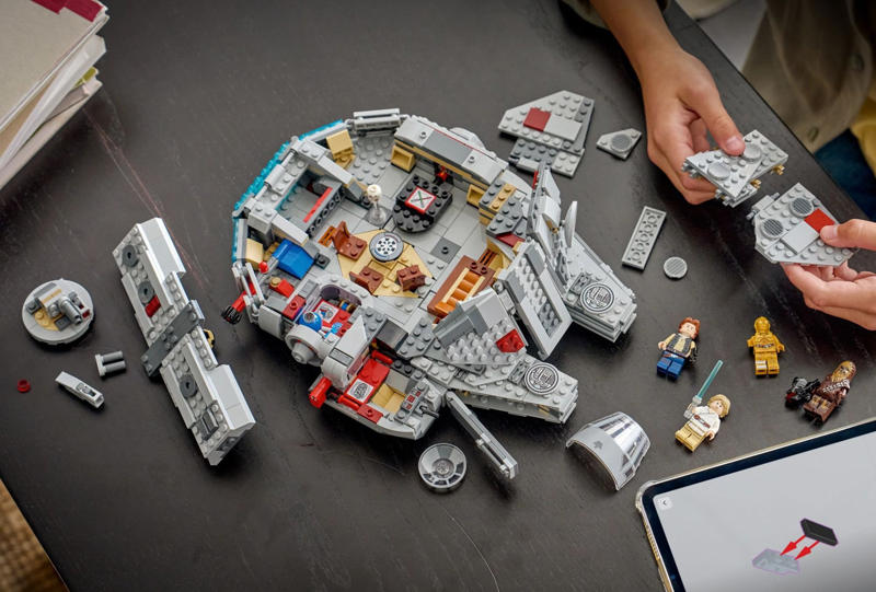 Luke’s Landspeeder – £34.99, AT-ST Attack on Endor – £44.99, Yoda’s Hut and Jedi Training – £59.99, Mos Eisley Cantina – £69.99, Millennium Falcon – £89.99