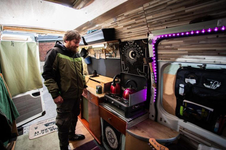 Taking the prospect of full-time van life seriously, A dream come true, His cat Mini for company, A sense of freedom, The downsides: Love life