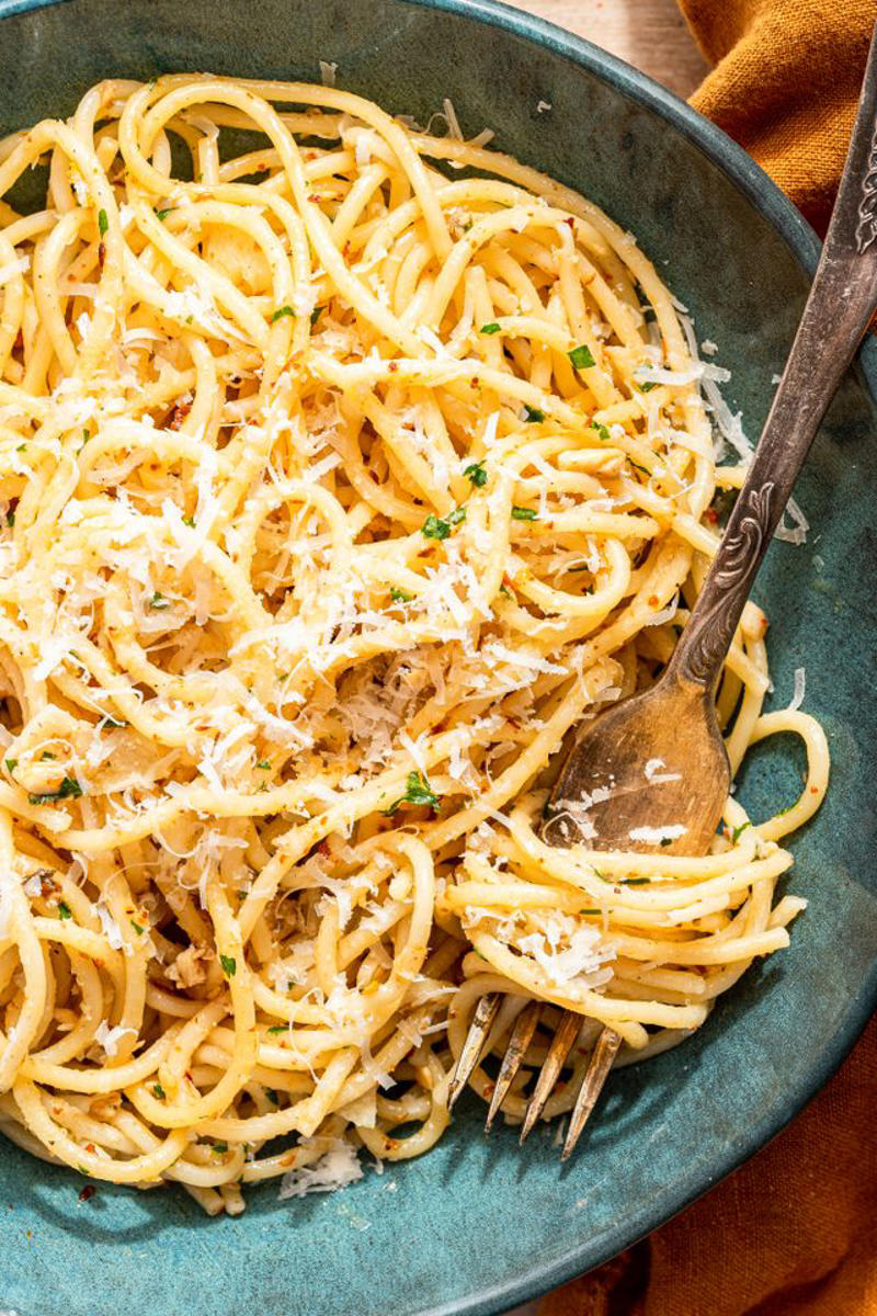 Midnight Pasta, Cowboy Pasta Salad, Spaghetti all'Assassina (Assassin's Spaghetti), One-Pot Taco Pasta, Lazy Meatball Pasta Bake, Pasta Carbonara, Spaghetti alla Nerano, One-Pan Garlic Butter Shrimp Pasta, Cheesy Hamburger Pasta Skillet, Shrimp Pesto Pasta, Ground Beef and Penne Pasta Bake, Easy Spinach-Feta Pasta, Creamy Crab Pasta, Pumpkin Chicken Pasta Bake, Creamy Cavatappi, Chicken Alfredo Pasta Bake, Copycat Olive Garden Fettuccine Alfredo, One-Pan Baked Penne alla Vodka, Chicken Piccata Noodle Casserole, Chicken Queso Spaghetti