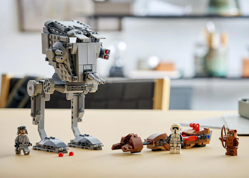 Luke’s Landspeeder – £34.99, AT-ST Attack on Endor – £44.99, Yoda’s Hut and Jedi Training – £59.99, Mos Eisley Cantina – £69.99, Millennium Falcon – £89.99