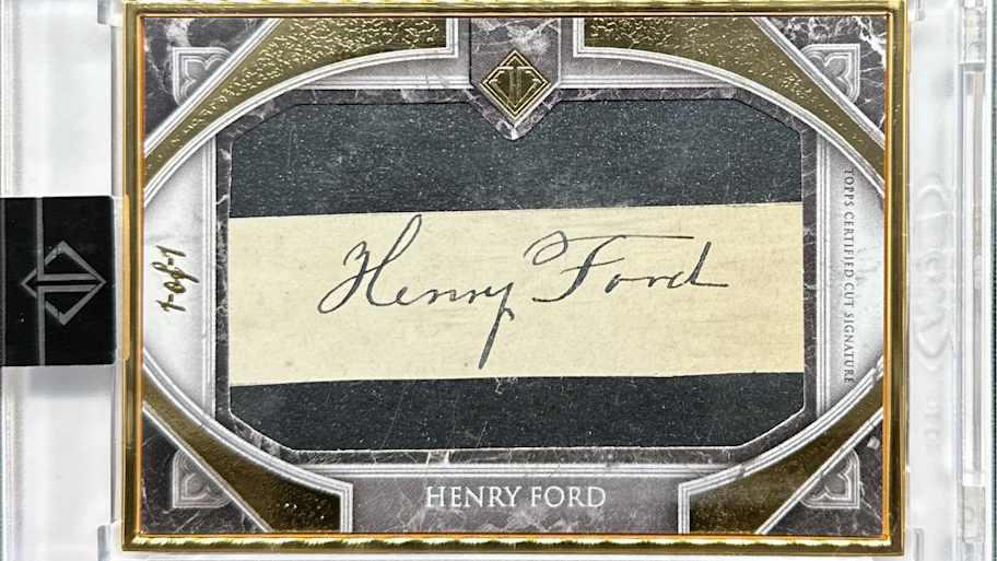 TOPPS TRANSCENDENT CUT SIGNATURE 2021 ALBERT EINSTEIN , TOPPS TRANSCENDENT CUT SIGNATURE 2023 HENRY FORD, LEAF PEARL GOLD CUT SIGNATURES 2025 ELVIS PRESLEY, ALLEN & GINTER CUT SIGNATURE 2022 JOHN LENNON, TOPPS TRANSCENDENT CUT SIGNATURE 2023 MARILYN MONROE