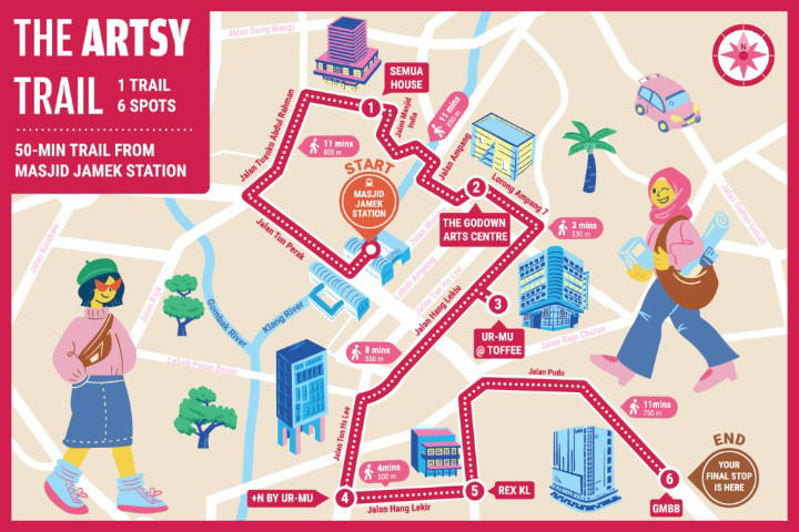 Kuala Lumpur Downtown Map, The Heritage Trail, The Museum Trail, The Artsy Trail, The Nature Trail, The Divine Trail, The Shopping Trail, The Family Trail, Download MyRapid PULSE to view the maps in full resolution