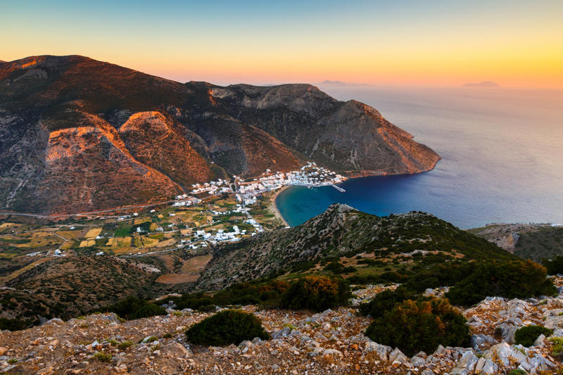 1. Amorgos, Cyclades, 2. Alonissos, Sporades, 3. Astypalaia, Dodecanese, 4. Ithaca, Ionian islands, 5. Hydra, Saronic Gulf , 6. Folegandros, Cyclades, 7. Paros, Cyclades, 8. Sifnos, Cyclades