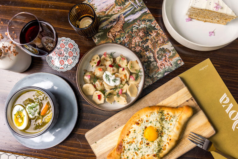Blue Jay Restaurant, The Baker's Table, Wayfarer Tavern, Young Buck Deli, Zip’s Café, Walt’s Hitching Post