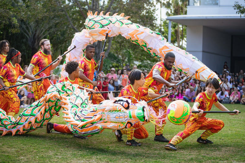 1. Lake Worth Beach Street Painting Festival, 2. Rovers in the Park, West Palm Beach GreenMarket, 3. TurtleFest, Loggerhead Marinelife Center, 4. "MOVED: A Celebration of Black History and Culture Through Dance," Kravis Center, 5. Lunar New Year Community Day, Norton Museum of Art