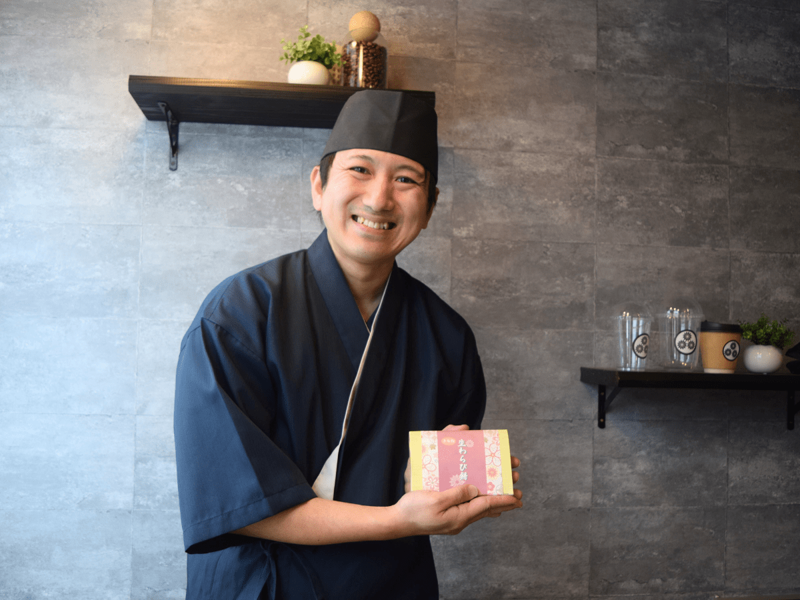 人生を変えた「わらび餅」, 唯一無二の口どけ, 広がる「新雪」のわらび餅, クラウドファンディングでの挑戦, 「日本の食文化」を世界へ