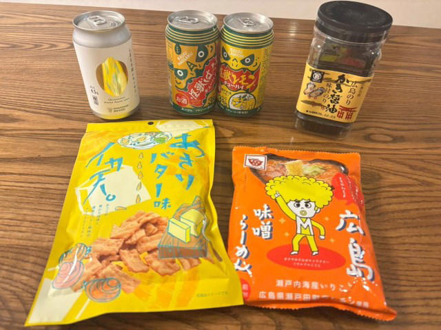 ・ゆめマートで選んだ5品, ・イカ天あさりバター味, ・ますや広島味噌らーめん, ・広島のり かき醤油味付のり, ・怪獣はっさくチューハイ＆怪獣レモンチューハイ, ・しまなみ超レモンサワー, ・まだまだ気になる