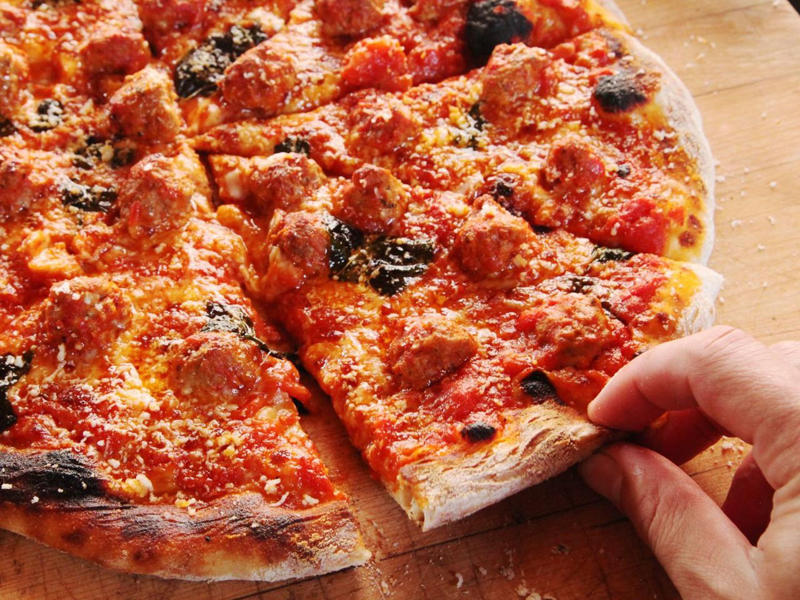 Basic Neapolitan Pizza Dough, Basic New York-Style Pizza Dough, New York-Style White Pizza, Vodka Pizza, The Best Meatball Pizza Recipe, NJ-Style Mustard Pie, Foolproof Pan Pizza, Extra-Crispy Bar-Style Tortilla Pizza Supreme, The Best French Bread Pizza, St. Louis-Style Pizza, Iowa Taco Pizza, Detroit-Style Pan Pizza