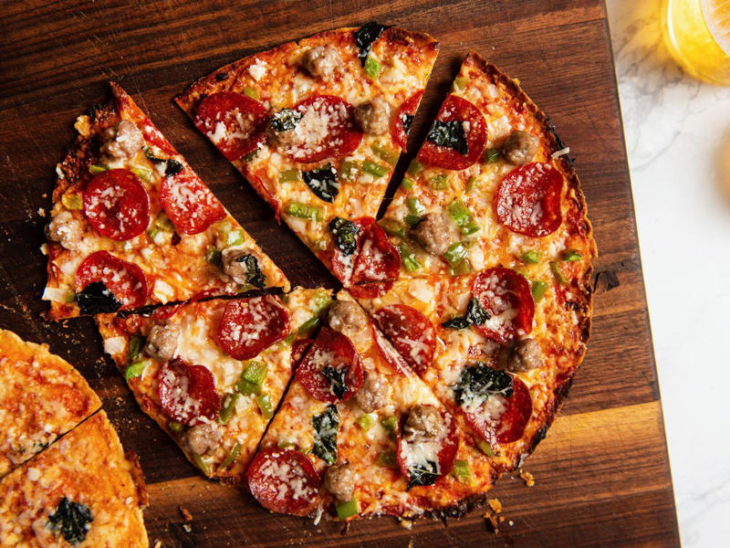 Basic Neapolitan Pizza Dough, Basic New York-Style Pizza Dough, New York-Style White Pizza, Vodka Pizza, The Best Meatball Pizza Recipe, NJ-Style Mustard Pie, Foolproof Pan Pizza, Extra-Crispy Bar-Style Tortilla Pizza Supreme, The Best French Bread Pizza, St. Louis-Style Pizza, Iowa Taco Pizza, Detroit-Style Pan Pizza