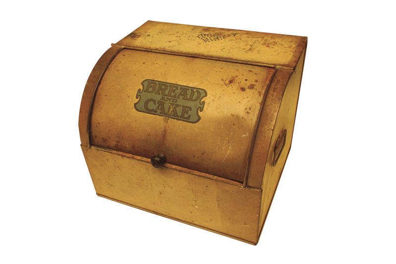 1. Butter Churn , 2. Ice Box, 3. Bread Box, 4. Jelly Mold , 5. Mayonnaise Whipper , 6. Countertop Milkshake Mixer , 7. Egg Scale , 8. Wall-Mounted Can Opener