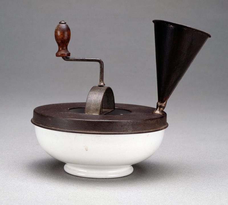 1. Butter Churn , 2. Ice Box, 3. Bread Box, 4. Jelly Mold , 5. Mayonnaise Whipper , 6. Countertop Milkshake Mixer , 7. Egg Scale , 8. Wall-Mounted Can Opener