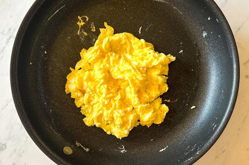 How I Tested All 5 Scrambled Egg Methods, Method: Low and Slow, Method: “Fluffy” (Whole Milk + Heavy Whisking), Method: Salt + Rest , Method: Heavy Cream , Method: Cornstarch