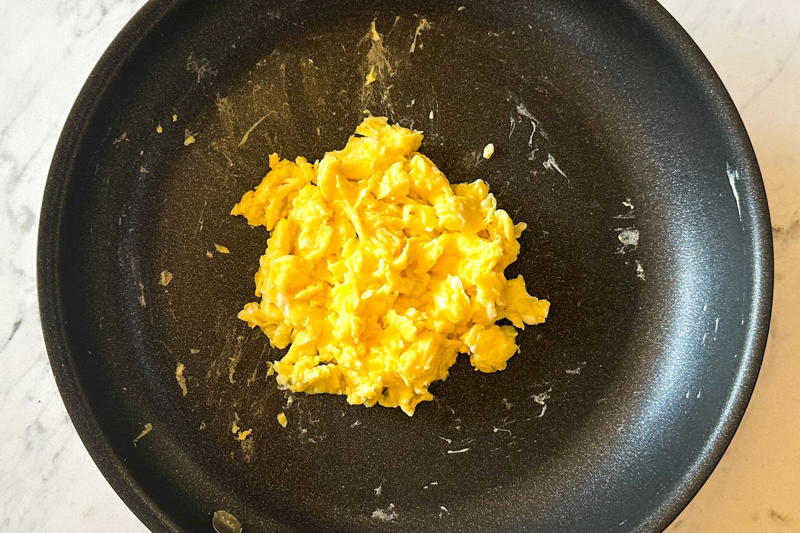 How I Tested All 5 Scrambled Egg Methods, Method: Low and Slow, Method: “Fluffy” (Whole Milk + Heavy Whisking), Method: Salt + Rest , Method: Heavy Cream , Method: Cornstarch