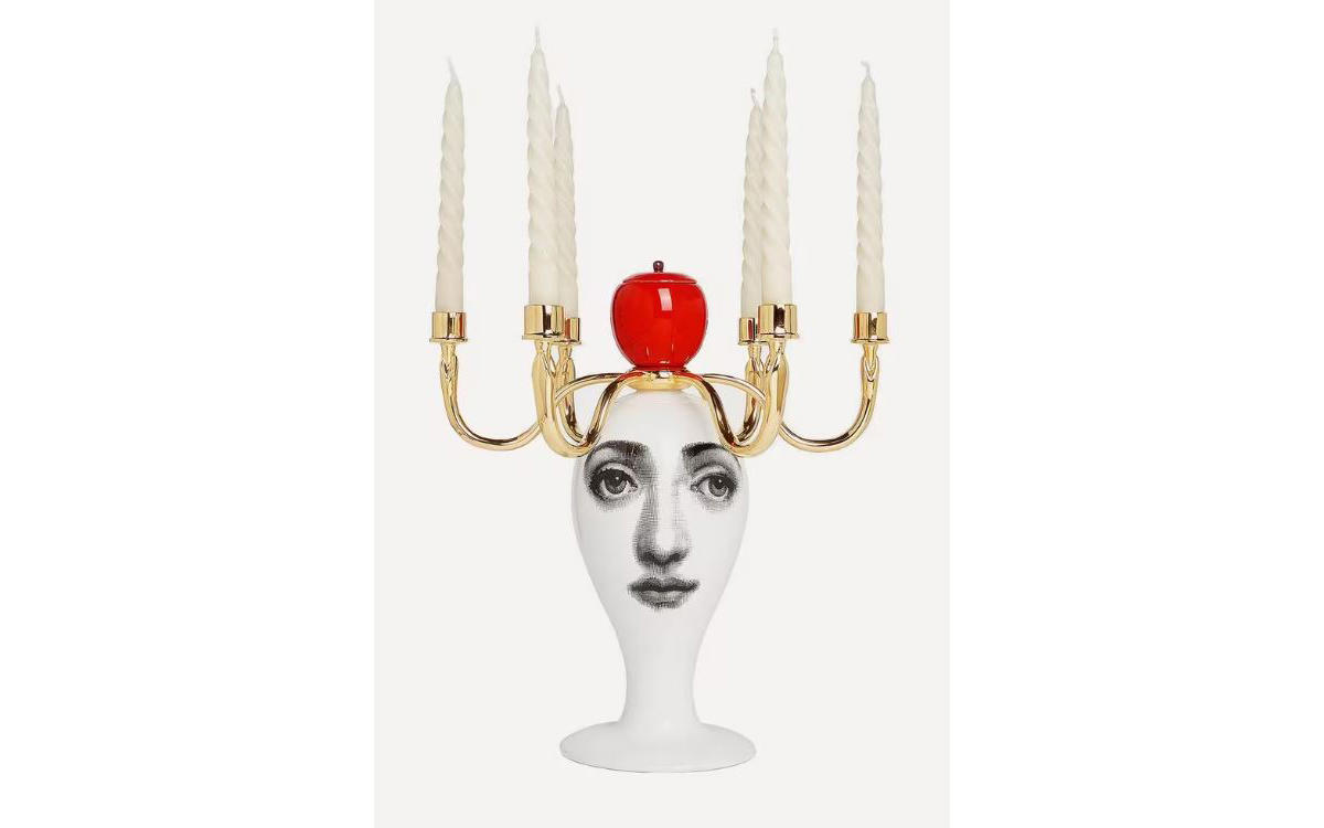 Fornasetti Frutto Proibito Peccato Sul Tardi Candelabra Scented Candle, Tom Dixon Melt LED Portable Table Lamp, MAISON BALZAC Prawn Cocktail Platter, Casarialto Goldfish Hand-Blown Murano Glass Tumblers, ICHENDORF Marine Garden sardine glass tumbler 8cm, Boncoeurs Cloud Tray Set of Four, So'Home Katrin Faux Fur Sculptural Accent Chair, Surrealistic Salvador Dali-Inspired Melting Clock Desk Watch, Dunelm x Natural History Museum Octopus Glasses Holder, Rockett St George Gold Tortoise With Tray