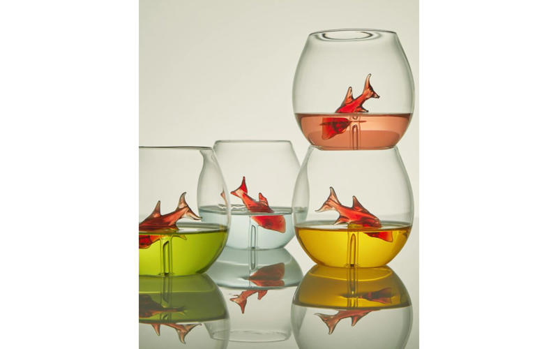Fornasetti Frutto Proibito Peccato Sul Tardi Candelabra Scented Candle, Tom Dixon Melt LED Portable Table Lamp, MAISON BALZAC Prawn Cocktail Platter, Casarialto Goldfish Hand-Blown Murano Glass Tumblers, ICHENDORF Marine Garden sardine glass tumbler 8cm, Boncoeurs Cloud Tray Set of Four, So'Home Katrin Faux Fur Sculptural Accent Chair, Surrealistic Salvador Dali-Inspired Melting Clock Desk Watch, Dunelm x Natural History Museum Octopus Glasses Holder, Rockett St George Gold Tortoise With Tray