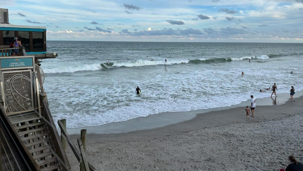 1. Clearwater Beach, 2. Siesta Beach, 3. Cocoa Beach Pier, 4. Anastasia State Park Beach, 5. Stuart Beach, 6. Red Reef Park, 7. Manatee Public Beach, 8. Fort De Soto Park, 9. Deerfield Beach, 10. Hollywood Beach, 11. Crandon Park Beach, 12. Clam Pass Park Beach, 13. Grayton Beach State Park, 14. Russell-Fields City Pier and Beach