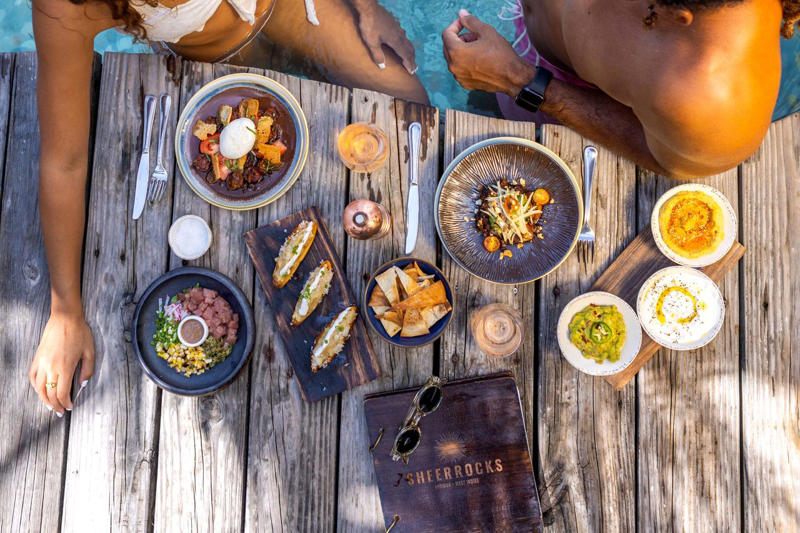 Sheer Rocks, Casa Roots, Aunty Cavell’s Restaurant, Papa Zouk, Curtain Bluff, The Cove at Blue Waters