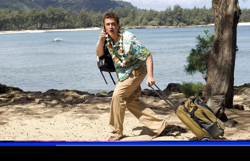 Forgetting Sarah Marshall The Darjeeling Limited, The Grand Budapest Hotel, The Hundred-Foot Journey, The Secret Life of Walter Mitty, Lost in Translation, In Bruges, National Lampoon's Vacation, Catch Me If You Can, Planes, Trains and Automobiles, Thelma and Louise, Up in the Air, Midnight in Paris, The Beach, Harry Potter, The Lord of the Rings, The Talented Mr. Ripley, Sideways, Little Miss Sunshine, Paris, Texas, Roman Holiday, Vicky Cristina Barcelona, One Week, Local Hero, Forgetting Sarah Marshall, Le Havre