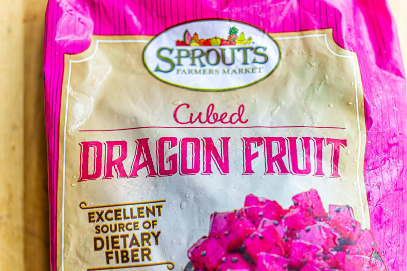 1. Berries , 3. Dark Sweet Cherries, 4. Dragon Fruit, 5. Mango Chunks