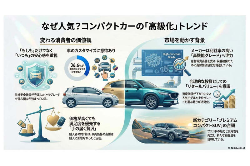 コンパクトカーが高くなった理由, 上位グレードに集まる安全装備, デザインで選ぶ層の存在, 価格高騰が変えた選び方, 市場の行方とこれからの選択
