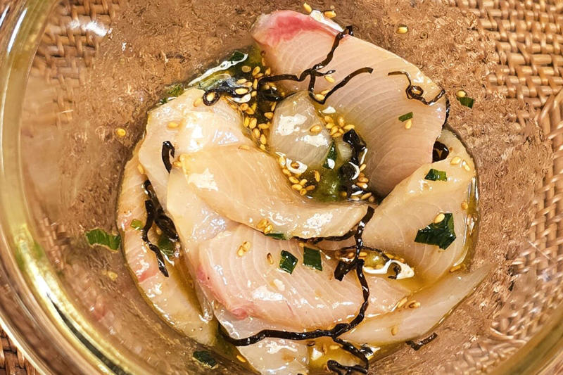 ■「ブリの濃厚ダレ和え」の材料, ■材料をすべて混ぜるだけ, ■最強のおつまみが完成, 【動画】ブリの濃厚ダレ和え