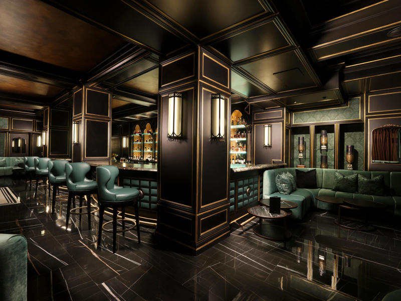 Brandi's, the hotel's dark, moody bar, draws inspiration from the Biltmore's past. Today, the hotel is loved by high-profile figures., Inside, the hotel has kept its original, century-old lobby., The lobby decorations match the hotel's historic, elevated vibe., The lobby also serves as a dining area for afternoon tea., Downstairs, the hotel's Fontana restaurant partially sits in an open-air courtyard., Fontana serves Italian-inspired dishes., Brandi's, the hotel's dark, moody bar, draws inspiration from the Biltmore's past., At the 600-gallon pool, there's poolside dining and nine private cabanas., The Biltmore's clubhouse is the center of events at the property., Next to the course are spaces for relaxing and socializing., Tucked in the clubhouse, there's also a members-only lounge.
