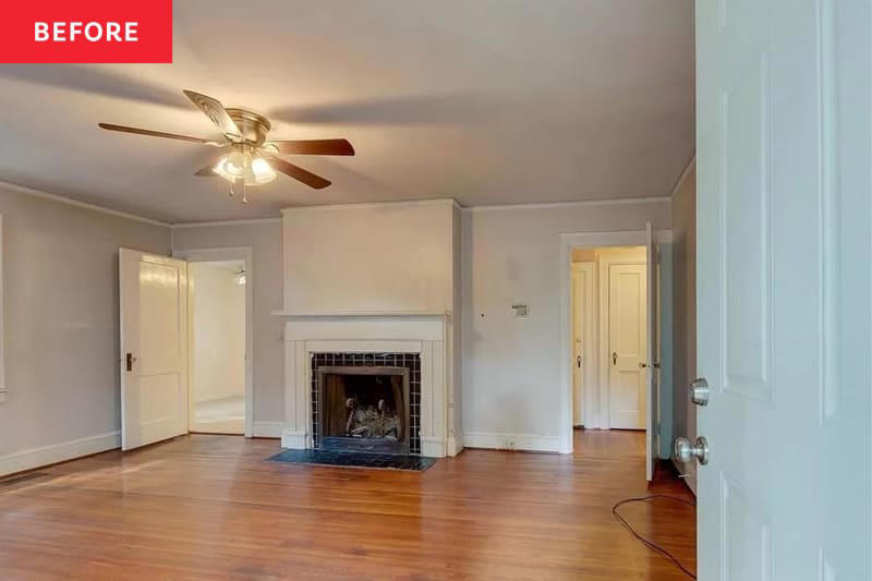 A first-round paint job inspired a completely different second-round one., "English cottage" became the inspiration for the design., Going all-in on wallpaper brought this space to life., Furniture and other cottage-inspired accents bring it all together., Further Reading