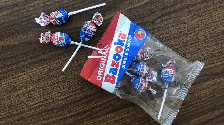 Sugar Babies, Vanilla Charleston Chew, MiniMini Chicles, Candy Farm Neapolitan, Naylor Butter Mints, Palmer Candy Co. Milk Chocolate Nonpareils, Bazooka Bubble Gum Pops