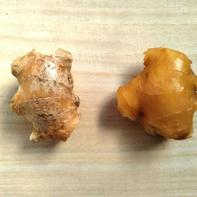 ショウガは乾燥しやすい食材, 水に浸して冷蔵保存する方法, 水に浸した場合と浸さない場合を比較, ちょっとした工夫で乾燥対策に