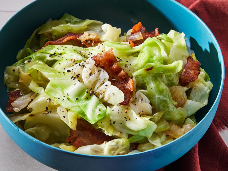 Southern Fried Cabbage, Barbecued Cabbage, Chef John's Braised Red Cabbage, Cole Porter Slaw, Super Easy Cabbage Stir-Fry, Red Cabbage with Apricots and Balsamic Vinegar, Spicy Cajun Cabbage, Savoy Cabbage and Mushrooms, Steamed Cabbage, Grilled Cabbage Wedges, Cabbage Curry, Easy Savoy Cabbage